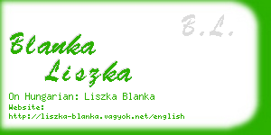 blanka liszka business card